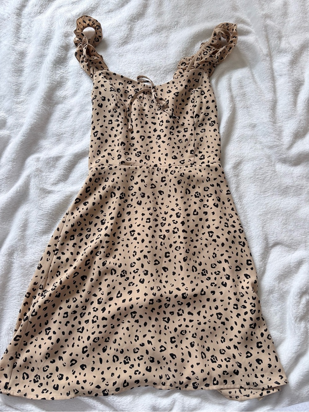 Aritzia Sunday Best Leopard Print Mini Dress Size 0